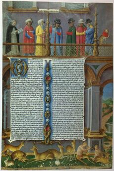 Incunabulum showing the beginning of Aristotle's Metaphysics